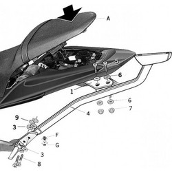 Shad Top Master Σχάρα Μηχανής για Honda CB 600F Hornet '11-'14