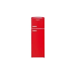 Frigelux RFDP246RRD Retro Δίπορτο Ψυγείο 246lt Υ166.5xΠ55xΒ57.5cm Κόκκινο