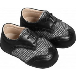 Babywalker Βαπτιστικά Sneakers για Αγόρι Δερμάτινα Ανατομικά Μαύρα PB2107