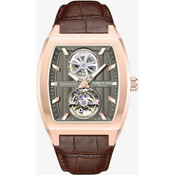 Kenneth Cole Ανδρικό Ρολόι Αυτόματο με Καφέ Λουράκι KCWGX0058803