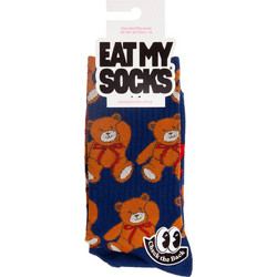 Eat My Socks Teddy Bear Ανδρικές Κάλτσες Ψηλές με Σχέδια Navy Μπλε EMSSAFLATTEB