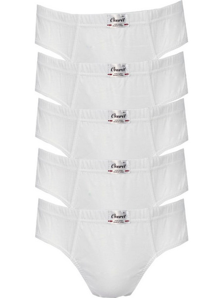 Onurel Ανδρικά Σλιπ Βαμβακερά Λευκά 5Pack 303