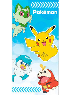Pokemon Παιδική Πετσέτα Θαλάσσης Microfiber Γαλάζια 70x140cm 8435746906545