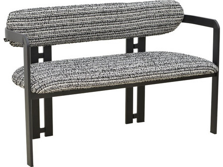 Pakoworld Berdona Διθέσιος Καναπές Λευκός Μαύρος 120x47x78cm 029-000459