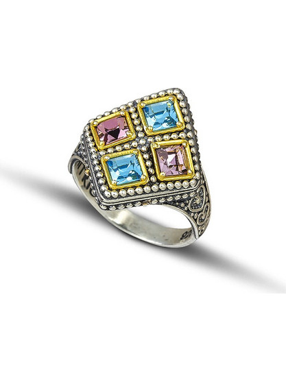 Dimitrios Exclusive Hephaestus Γυναικείο Δαχτυλίδι από Ασήμι 925 με Swarovski D105