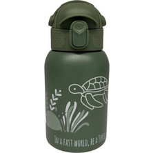 Abo In a Fast World Be a Turtle Παιδικό Παγούρι Θερμός Ανοξείδωτο BPA Free Χακί 350ml
