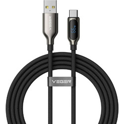Veger Braided USB-A to USB-C 66W 1.2m Black AC1-XHJ