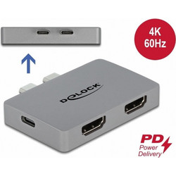 DeLOCK 64123 USB-C Docking Station με HDMI PD και Σύνδεση 2 Οθονών