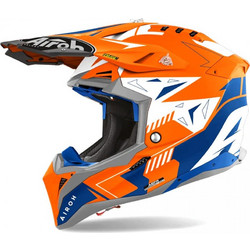 Airoh Aviator 3 Spin Fluo Matt Orange Κράνος Μηχανής Motocross 1270gr