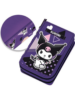 Graffiti Pop Art Kuromi Κασετίνα Γεμάτη με 2 Θήκες Μωβ 262333
