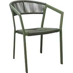Varossi Beluga Πολυθρόνα Κήπου Rattan Χακί 900-332