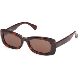 Max Mara MM0197 52E Γυναικεία Γυαλιά Ηλίου Ορθογώνια Κοκάλινα Ταρταρούγα με Καφέ Φακό