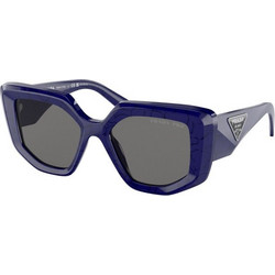 Prada PR14ZS 18D5Z1 Γυναικεία Γυαλιά Ηλίου Πολυγωνικά Κοκάλινα Μπλε με Μαύρο Φακό