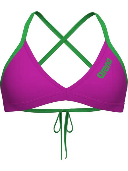 Arena Swim Tie Back Solid Αθλητικό Bikini Top Τριγωνάκι Φούξια 004768-960
