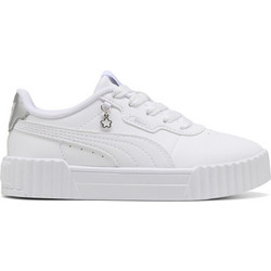 Puma Carina 3.0 Παιδικά Sneakers Λευκά Ασημί 407734-01