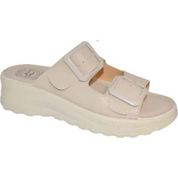 Fly Flot Γυναικείες Παντόφλες Καλοκαιρινές Flatforms Ανατομικές Αντιολισθητικές Μπεζ 88241