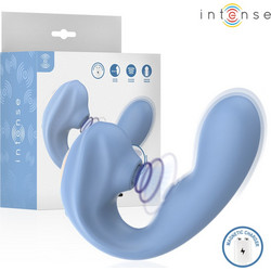 Intense Gina Multifunction Clitoral Vibrator Διπλός Δονητής Μπλε