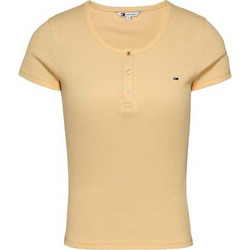 Tommy Hilfiger Γυναικείο Καλοκαιρινό Top Ριπ Κίτρινο DW0DW19502