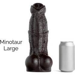 Mr. Hankeys Toys Minotaur Ρεαλιστικό Dildo με Βεντούζα & Όρχεις 30cm Μαύρο