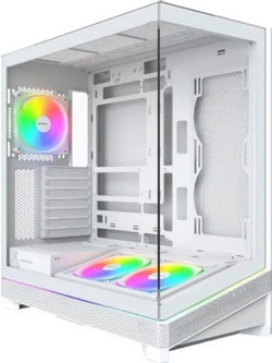 Montech Sky 3 White Gaming Midi Tower Κουτί Υπολογιστή με Πλαϊνό Παράθυρο