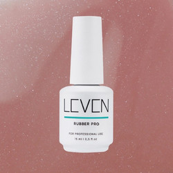 Leven Shimmer Blush Rubber Base Ημιμόνιμο Βερνίκι Νυχιών 15ml
