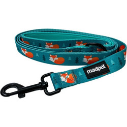 Madpet Fox Λουρί Σκύλου 1.52m x 20mm Πετρόλ