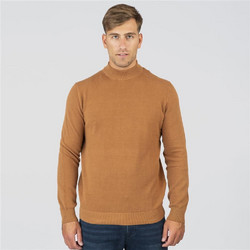 Double Ανδρική Πλεκτή Μπλούζα Ζιβάγκο Καφέ KNIT-8027
