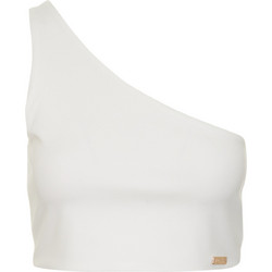 Kendall + Kylie Γυναικείο Καλοκαιρινό Crop Top Λευκό KKW3614015-26