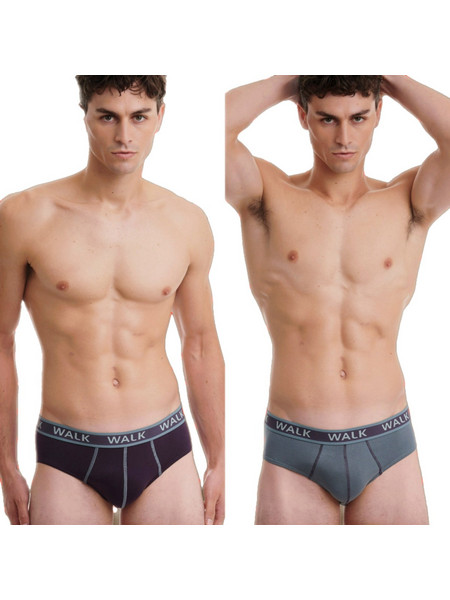 Walk Ανδρικά Σλιπ Βαμβακερά 2Pack W1757-4507