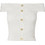 BSB Γυναικείο Καλοκαιρινό Crop Top Πλεκτό Λευκό 055-160012