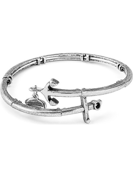 Alex and Ani Γυναικείο Βραχιόλι Βέργα με Άγκυρα Ασημί V16W28RS