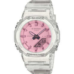Casio Γυναικείο Ρολόι με Λευκό Καουτσούκ Λουράκι GMA-P2100SR-7A