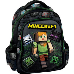 Graffiti Street Minecraft Σχολική Τσάντα Πλάτης Νηπιαγωγείου Μαύρη 268291