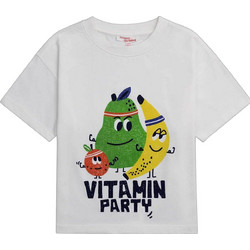 Dpam Vitamin Party Παιδικό T-Shirt Κοντομάνικο Λευκό ZOTRITEE3