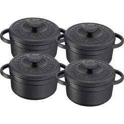 Tefal Pierre Gagnaire Heritage Mini Σετ Κατσαρόλες Μαντεμένιες με Αντικολλητική Επίστρωση Γρανίτη 4τμχ E223S4