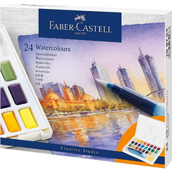 Faber-Castell Σετ Νερομπογιές με Πινέλο 24 Χρώματα 169724