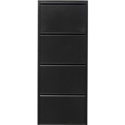 Kare Design Παπουτσοθήκη Μεταλλική Caruso MO 4 Μαύρη M50xΠ15xΥ136cm KA-88049