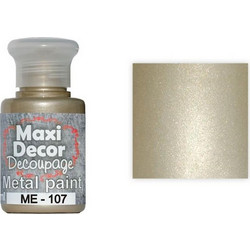 Maxi Decor Metal 107 Beige Ακρυλικό Χρώμα Ζωγραφικής 60ml