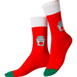 Eat My Socks Ketchup Ανδρικές Κάλτσες Ψηλές με Σχέδια Κόκκινες EMSSAFTKET