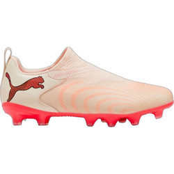 Puma Future 9 Match FG/AG 109191-01 Παιδικά Ποδοσφαιρικά Παπούτσια με Τάπες και Καλτσάκι Μπεζ Πορτοκαλί