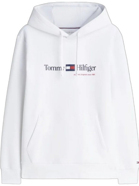 Tommy Hilfiger Ανδρικό Φούτερ με Κουκούλα & Τσέπες Λευκό MW0MW44935-YBR