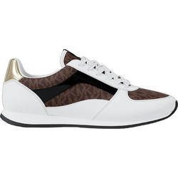 Michael Kors Γυναικεία Sneakers Λευκά Καφέ 43T6CDFS3L-212