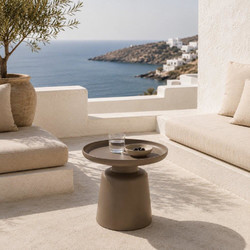 Nextdeco Βοηθητικό Τραπεζάκι Σαλονιού Στρογγυλό Πλαστικό Φ49xΥ44.5cm 51215-07
