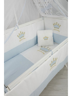 Stewe Home Prince Σετ Κούνιας White/Light Blue 4τμχ