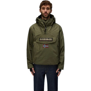 Napapijri Rainforest Αθλητικό Ανδρικό Μπουφάν Χειμωνιάτικο Pullover Αδιάβροχο Χακί NP0A4IB9G1F