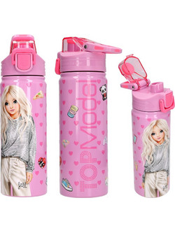 Top Model Pin It Παιδικό Παγούρι Ανοξείδωτο Ροζ 600ml