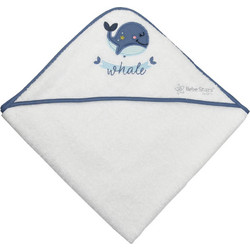 Bebe Stars Whale Βρεφικό Μπουρνούζι Κάπα Λευκό Μπλε 78x78cm