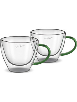Lamart Vaso Σετ Φλιτζάνια Cappuccino & Τσαγιού Γυάλινα Διαφανή 190ml 2τμχ LT9115