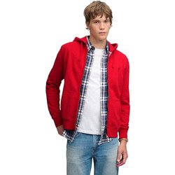 Superdry Ανδρική Ζακέτα Φούτερ με Κουκούλα και Φερμουάρ Κόκκινη M2014703A-K5Y