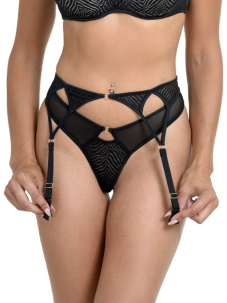 Miss Rosy Ζαρτιέρες See Through Μαύρες MR8155